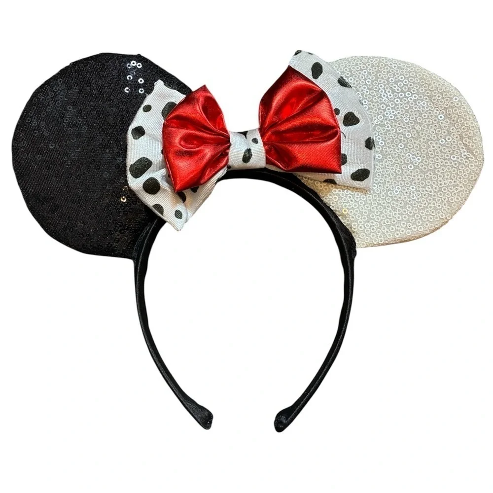 Disney Villains Cruella Ears Sequin NEW
